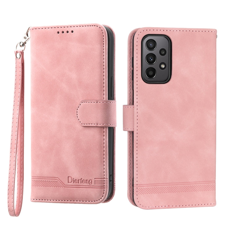 Dierfeng Dream Line TPU + Custodia per telefono in pelle PU, For Samsung Galaxy A13, For Samsung Galaxy A53, For Samsung Galaxy A73, For Samsung Galaxy A23