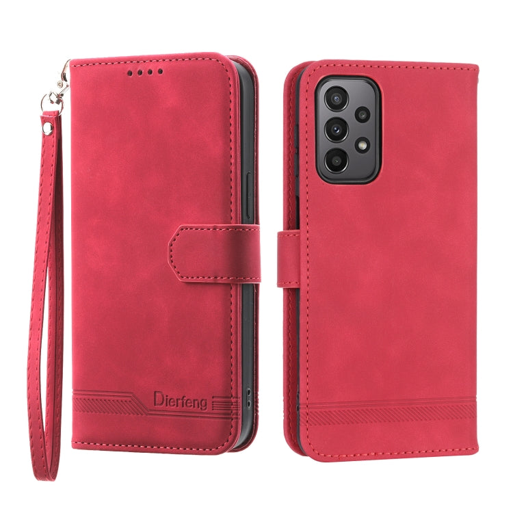 Dierfeng Dream Line TPU + Custodia per telefono in pelle PU, For Samsung Galaxy A13, For Samsung Galaxy A53, For Samsung Galaxy A73, For Samsung Galaxy A23