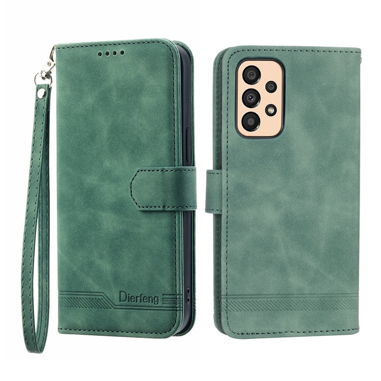 Dierfeng Dream Line TPU + Custodia per telefono in pelle PU, For Samsung Galaxy A33, For Samsung Galaxy A22e 5G JP Version, For Samsung Galaxy A14, For Samsung Galaxy A54