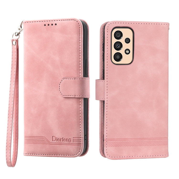 Dierfeng Dream Line TPU + Custodia per telefono in pelle PU, For Samsung Galaxy A33, For Samsung Galaxy A22e 5G JP Version, For Samsung Galaxy A14, For Samsung Galaxy A54