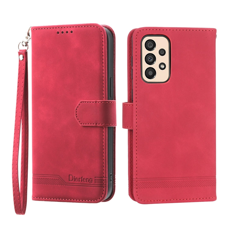Dierfeng Dream Line TPU + Custodia per telefono in pelle PU, For Samsung Galaxy A33, For Samsung Galaxy A22e 5G JP Version, For Samsung Galaxy A14, For Samsung Galaxy A54