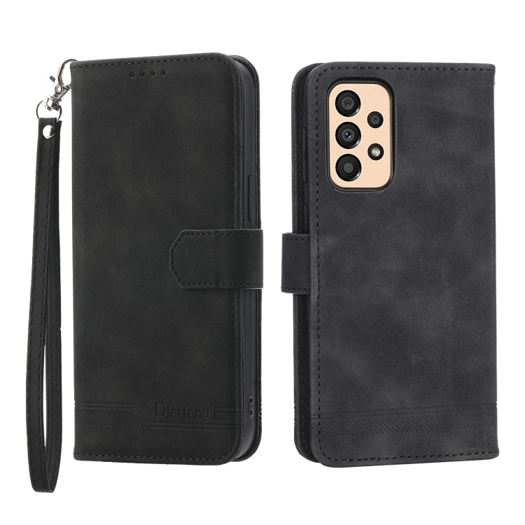 Dierfeng Dream Line TPU + Custodia per telefono in pelle PU, For Samsung Galaxy A33, For Samsung Galaxy A22e 5G JP Version, For Samsung Galaxy A14, For Samsung Galaxy A54