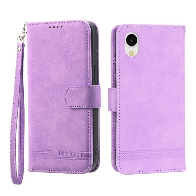 Dierfeng Dream Line TPU + Custodia per telefono in pelle PU, For Samsung Galaxy A33, For Samsung Galaxy A22e 5G JP Version, For Samsung Galaxy A14, For Samsung Galaxy A54