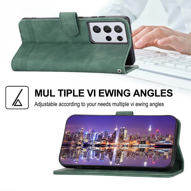 Dierfeng Dream Line TPU + Custodia per telefono in pelle PU, For Samsung Galaxy S21 Ultra 5G, For Samsung Galaxy S21 FE 5G, For Samsung Galaxy S22 5G, For Samsung Galaxy S22+ 5G