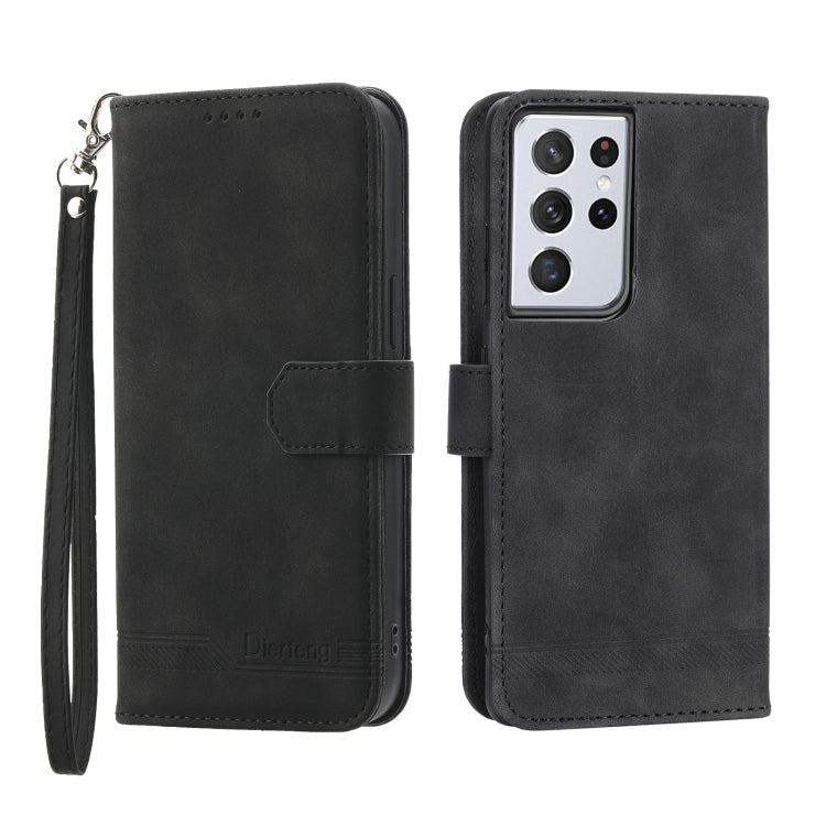 Dierfeng Dream Line TPU + Custodia per telefono in pelle PU, For Samsung Galaxy S21 Ultra 5G, For Samsung Galaxy S21 FE 5G, For Samsung Galaxy S22 5G, For Samsung Galaxy S22+ 5G