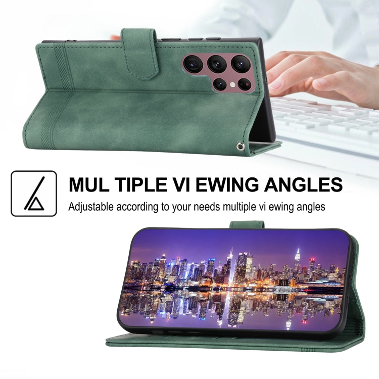 Dierfeng Dream Line TPU + Custodia per telefono in pelle PU, For Samsung Galaxy S22 Ultra 5G, For Samsung Galaxy S23 5G, For Samsung Galaxy S23 Ultra 5G, For Samsung Galaxy S23+ 5G