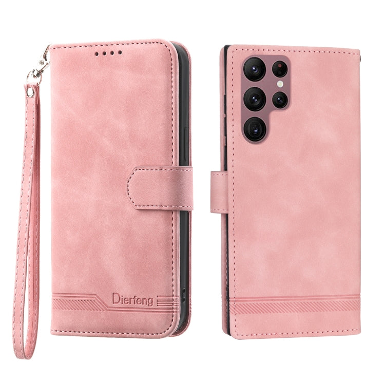 Dierfeng Dream Line TPU + Custodia per telefono in pelle PU, For Samsung Galaxy S22 Ultra 5G, For Samsung Galaxy S23 5G, For Samsung Galaxy S23 Ultra 5G, For Samsung Galaxy S23+ 5G