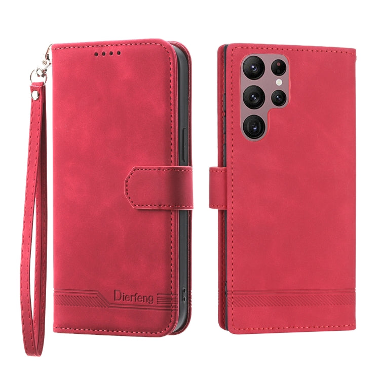 Dierfeng Dream Line TPU + Custodia per telefono in pelle PU, For Samsung Galaxy S22 Ultra 5G, For Samsung Galaxy S23 5G, For Samsung Galaxy S23 Ultra 5G, For Samsung Galaxy S23+ 5G