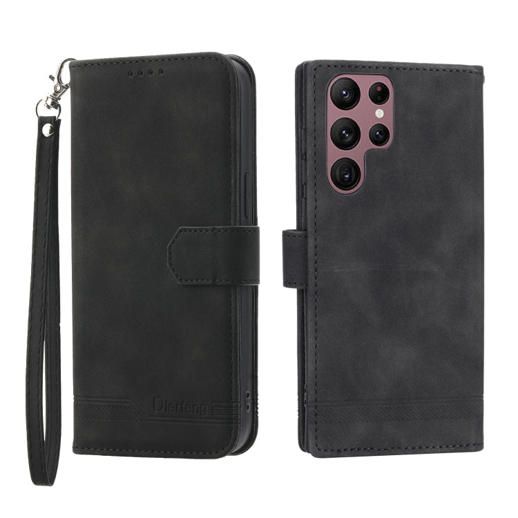 Dierfeng Dream Line TPU + Custodia per telefono in pelle PU, For Samsung Galaxy S22 Ultra 5G, For Samsung Galaxy S23 5G, For Samsung Galaxy S23 Ultra 5G, For Samsung Galaxy S23+ 5G