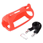 Custodia in silicone per altoparlante Bluetooth con effetto luce colorata con tracolla, For JBL Pulse 5 Black, For JBL Pulse 5 Red, For JBL Pulse 5 Blue