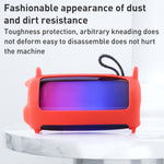 Custodia in silicone per altoparlante Bluetooth con effetto luce colorata con tracolla, For JBL Pulse 5 Black, For JBL Pulse 5 Red, For JBL Pulse 5 Blue