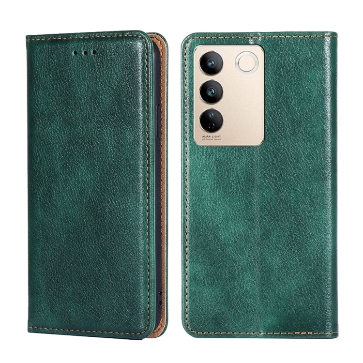 Custodia per telefono in pelle magnetica tinta unita a olio lucido, For vivo S16 / S16 Pro, For vivo Y02 4G, For Fujitsu Arrows N F-51C, For Xiaomi Redmi K60E