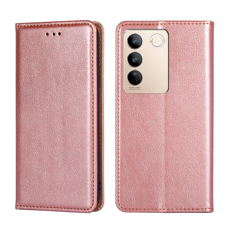 Custodia per telefono in pelle magnetica tinta unita a olio lucido, For vivo S16 / S16 Pro, For vivo Y02 4G, For Fujitsu Arrows N F-51C, For Xiaomi Redmi K60E