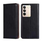 Custodia per telefono in pelle magnetica tinta unita a olio lucido, For vivo S16 / S16 Pro, For vivo Y02 4G, For Fujitsu Arrows N F-51C, For Xiaomi Redmi K60E
