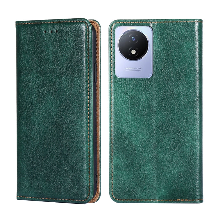 Custodia per telefono in pelle magnetica tinta unita a olio lucido, For vivo S16 / S16 Pro, For vivo Y02 4G, For Fujitsu Arrows N F-51C, For Xiaomi Redmi K60E
