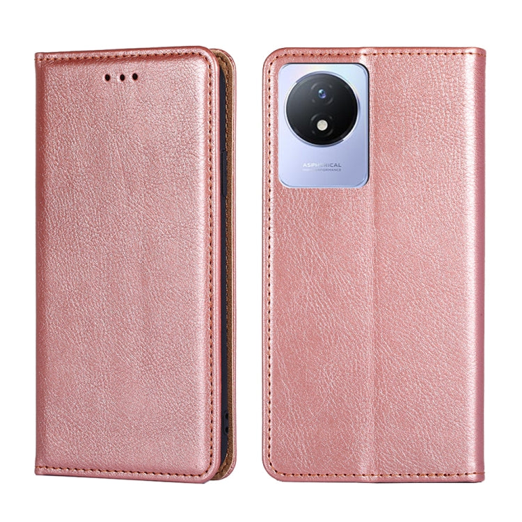 Custodia per telefono in pelle magnetica tinta unita a olio lucido, For vivo S16 / S16 Pro, For vivo Y02 4G, For Fujitsu Arrows N F-51C, For Xiaomi Redmi K60E