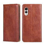 Custodia per telefono in pelle magnetica tinta unita a olio lucido, For vivo S16 / S16 Pro, For vivo Y02 4G, For Fujitsu Arrows N F-51C, For Xiaomi Redmi K60E