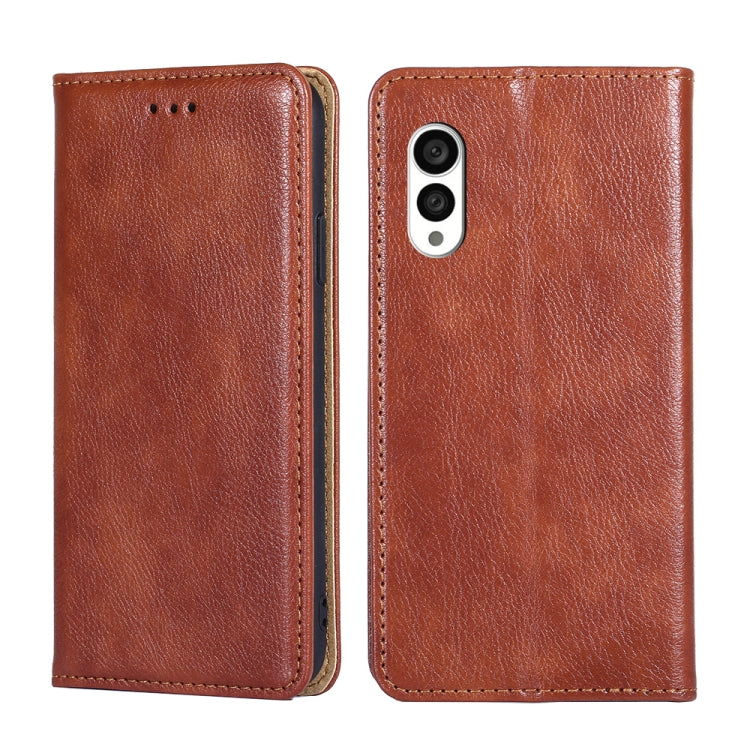 Custodia per telefono in pelle magnetica tinta unita a olio lucido, For vivo S16 / S16 Pro, For vivo Y02 4G, For Fujitsu Arrows N F-51C, For Xiaomi Redmi K60E