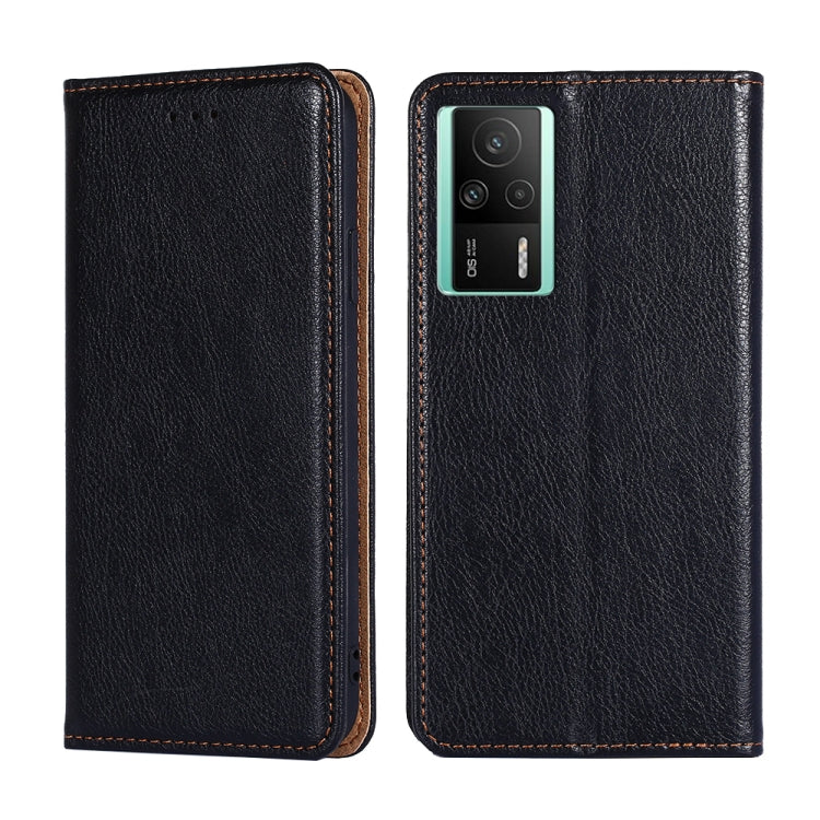 Custodia per telefono in pelle magnetica tinta unita a olio lucido, For vivo S16 / S16 Pro, For vivo Y02 4G, For Fujitsu Arrows N F-51C, For Xiaomi Redmi K60E