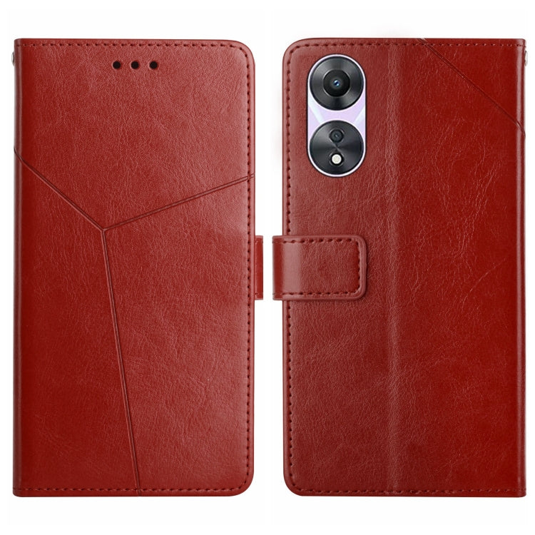 HT01 Cassa del telefono di cuoio di vibrazione del modello a forma di Y, For Motorola Moto G73 5G, For OPPO A58 5G/A78 5G, For OPPO Reno8 T 4G, For TCL 40 SE