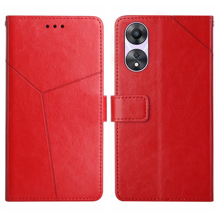HT01 Cassa del telefono di cuoio di vibrazione del modello a forma di Y, For Motorola Moto G73 5G, For OPPO A58 5G/A78 5G, For OPPO Reno8 T 4G, For TCL 40 SE