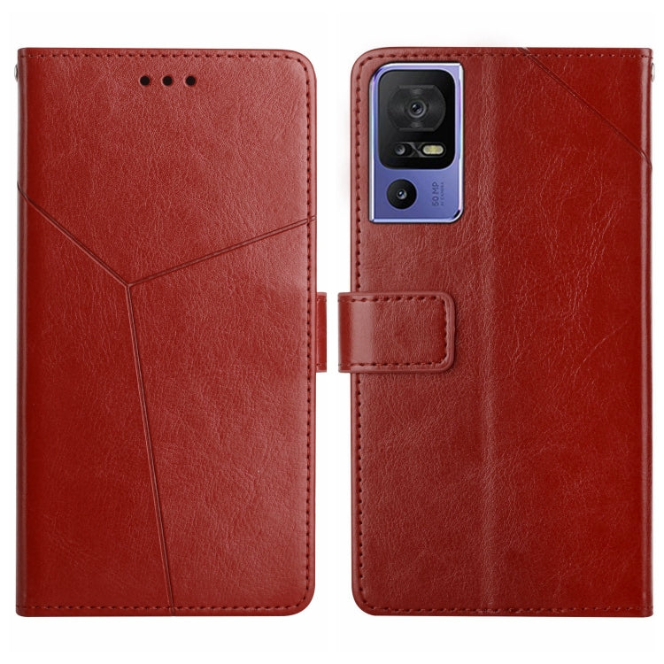 HT01 Cassa del telefono di cuoio di vibrazione del modello a forma di Y, For Motorola Moto G73 5G, For OPPO A58 5G/A78 5G, For OPPO Reno8 T 4G, For TCL 40 SE
