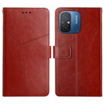 HT01 Cassa del telefono di cuoio di vibrazione del modello a forma di Y, For Xiaomi Redmi 11A 4G