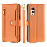 Custodia per telefono in pelle con portafoglio con cerniera a tracolla, For vivo S16 / S16 Pro, For vivo Y02 4G, For Fujitsu Arrows N F-51C, For Xiaomi Redmi K60E