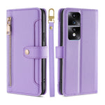 Custodia per telefono in pelle con portafoglio con cerniera a tracolla, For Xiaomi Redmi K60 / K60 Pro, For Honor 80 GT, For OnePlus 11