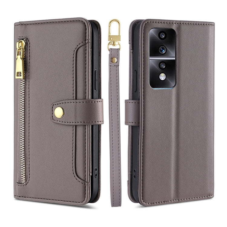 Custodia per telefono in pelle con portafoglio con cerniera a tracolla, For Xiaomi Redmi K60 / K60 Pro, For Honor 80 GT, For OnePlus 11