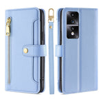 Custodia per telefono in pelle con portafoglio con cerniera a tracolla, For Xiaomi Redmi K60 / K60 Pro, For Honor 80 GT, For OnePlus 11