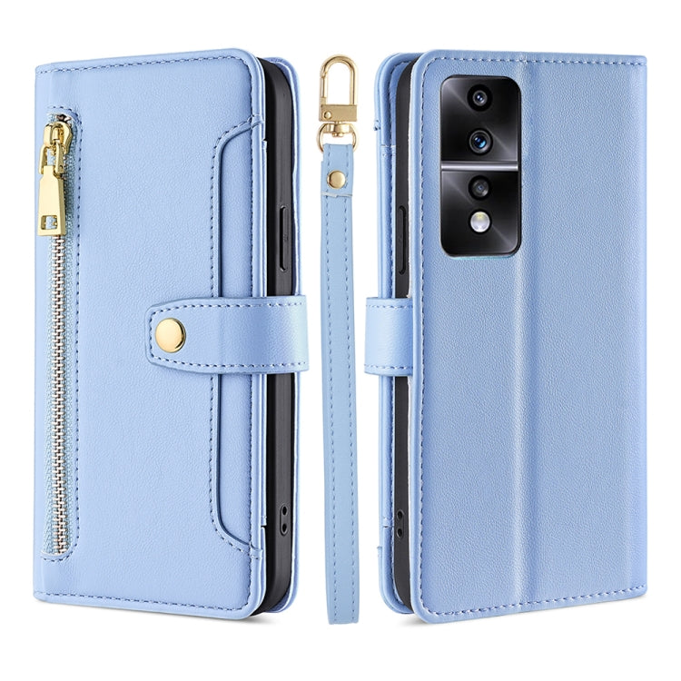Custodia per telefono in pelle con portafoglio con cerniera a tracolla, For Xiaomi Redmi K60 / K60 Pro, For Honor 80 GT, For OnePlus 11