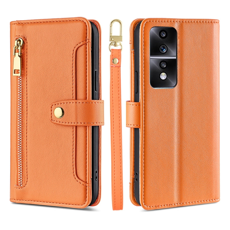 Custodia per telefono in pelle con portafoglio con cerniera a tracolla, For Xiaomi Redmi K60 / K60 Pro, For Honor 80 GT, For OnePlus 11