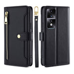 Custodia per telefono in pelle con portafoglio con cerniera a tracolla, For Xiaomi Redmi K60 / K60 Pro, For Honor 80 GT, For OnePlus 11