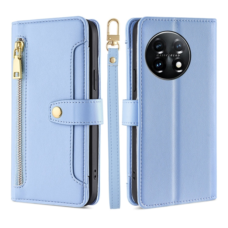 Custodia per telefono in pelle con portafoglio con cerniera a tracolla, For Xiaomi Redmi K60 / K60 Pro, For Honor 80 GT, For OnePlus 11