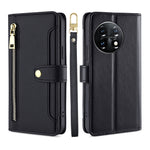 Custodia per telefono in pelle con portafoglio con cerniera a tracolla, For Xiaomi Redmi K60 / K60 Pro, For Honor 80 GT, For OnePlus 11