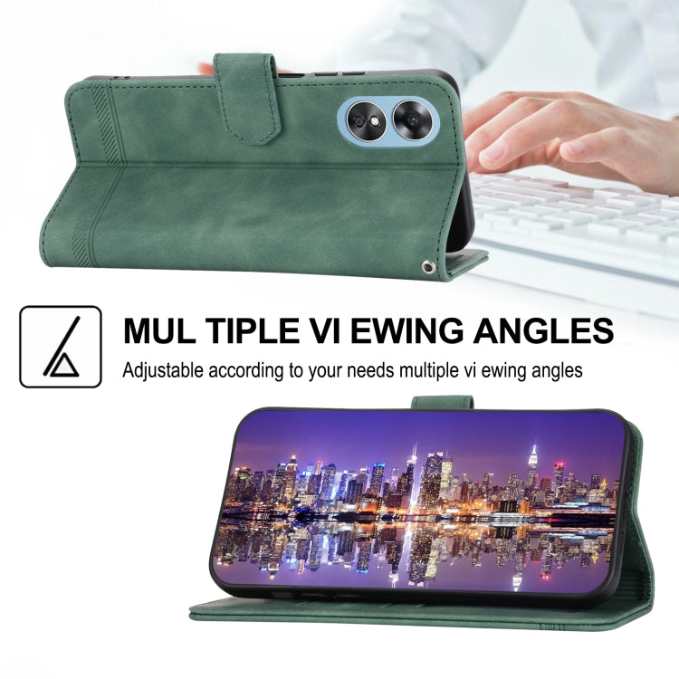 Dierfeng Dream Line TPU + Custodia per telefono in pelle PU, For OPPO A17, For OPPO A57 4G, For OPPO A57 5G, For OPPO Reno8