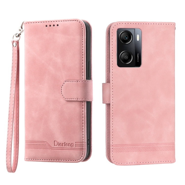 Dierfeng Dream Line TPU + Custodia per telefono in pelle PU, For OPPO A17, For OPPO A57 4G, For OPPO A57 5G, For OPPO Reno8