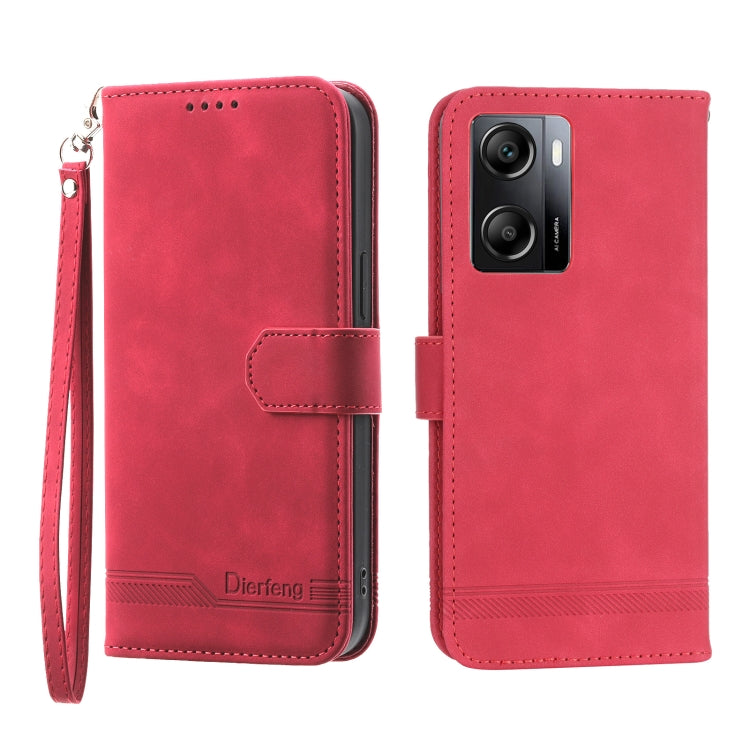 Dierfeng Dream Line TPU + Custodia per telefono in pelle PU, For OPPO A17, For OPPO A57 4G, For OPPO A57 5G, For OPPO Reno8