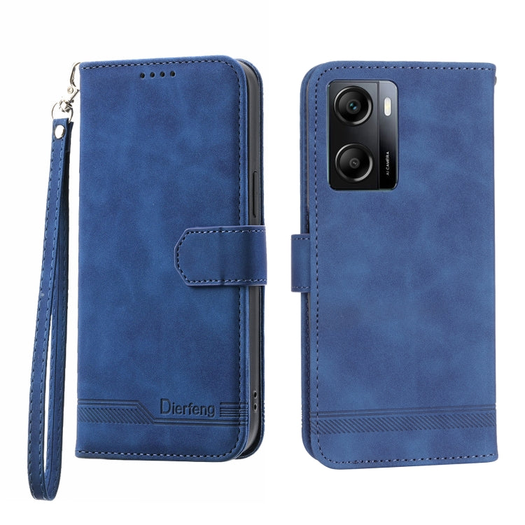 Dierfeng Dream Line TPU + Custodia per telefono in pelle PU, For OPPO A17, For OPPO A57 4G, For OPPO A57 5G, For OPPO Reno8
