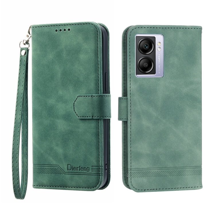 Dierfeng Dream Line TPU + Custodia per telefono in pelle PU, For OPPO A17, For OPPO A57 4G, For OPPO A57 5G, For OPPO Reno8