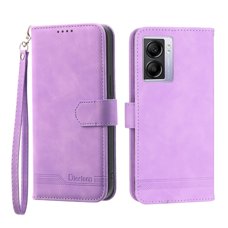 Dierfeng Dream Line TPU + Custodia per telefono in pelle PU, For OPPO A17, For OPPO A57 4G, For OPPO A57 5G, For OPPO Reno8