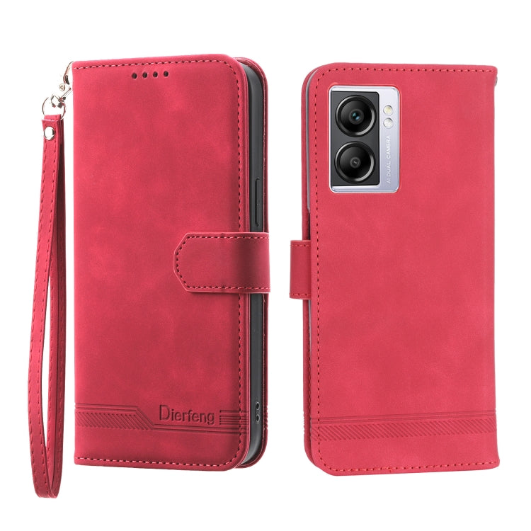 Dierfeng Dream Line TPU + Custodia per telefono in pelle PU, For OPPO A17, For OPPO A57 4G, For OPPO A57 5G, For OPPO Reno8