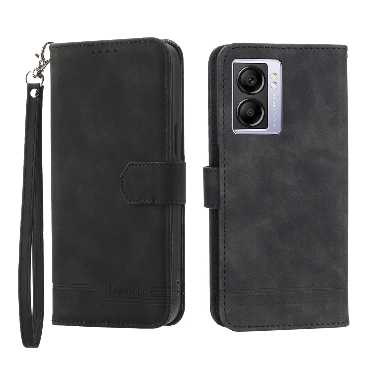 Dierfeng Dream Line TPU + Custodia per telefono in pelle PU, For OPPO A17, For OPPO A57 4G, For OPPO A57 5G, For OPPO Reno8