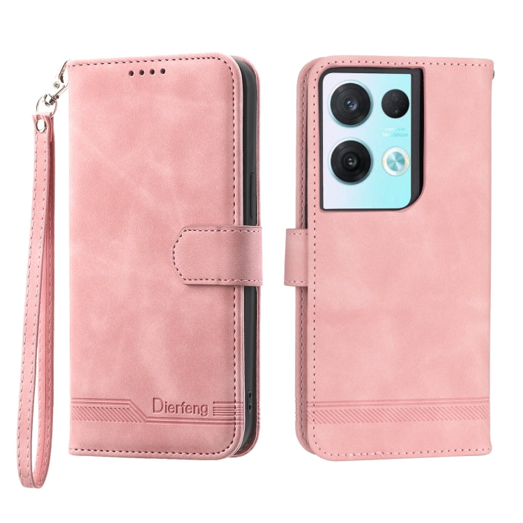 Dierfeng Dream Line TPU + Custodia per telefono in pelle PU, For OPPO A17, For OPPO A57 4G, For OPPO A57 5G, For OPPO Reno8