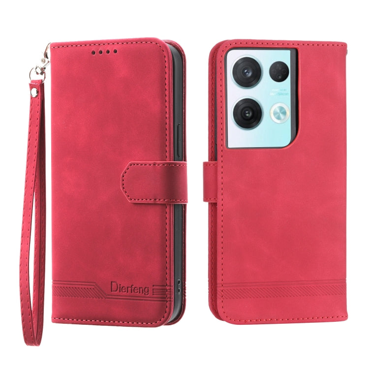 Dierfeng Dream Line TPU + Custodia per telefono in pelle PU, For OPPO A17, For OPPO A57 4G, For OPPO A57 5G, For OPPO Reno8