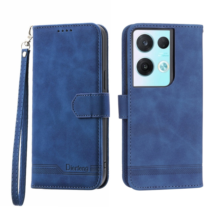 Dierfeng Dream Line TPU + Custodia per telefono in pelle PU, For OPPO A17, For OPPO A57 4G, For OPPO A57 5G, For OPPO Reno8