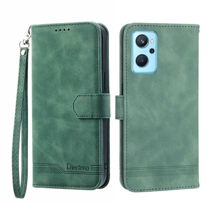 Dierfeng Dream Line TPU + Custodia per telefono in pelle PU, For OPPO Reno8 Pro, For Realme 9i, For Realme C12 / C15 / C25