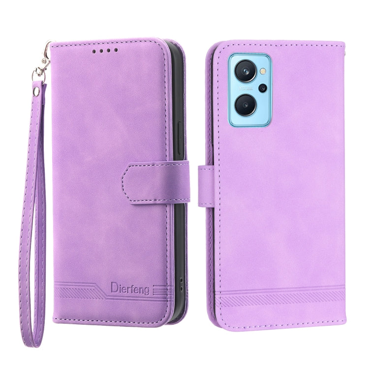 Dierfeng Dream Line TPU + Custodia per telefono in pelle PU, For OPPO Reno8 Pro, For Realme 9i, For Realme C12 / C15 / C25
