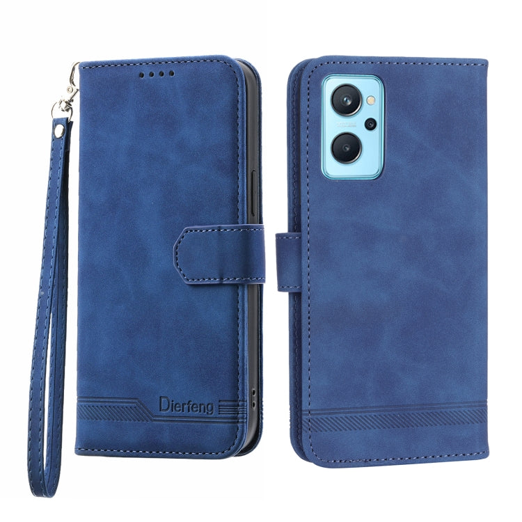 Dierfeng Dream Line TPU + Custodia per telefono in pelle PU, For OPPO Reno8 Pro, For Realme 9i, For Realme C12 / C15 / C25